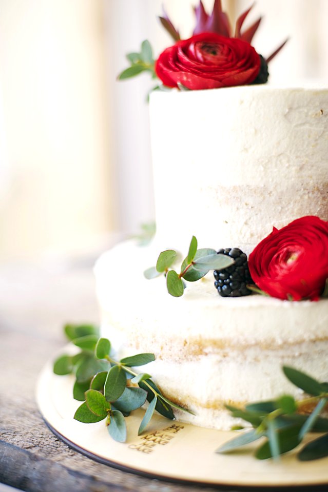 Close-Up Photography Of Cake With Flower Decor
