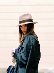 Photography Of A Woman Wearing Fedora photo