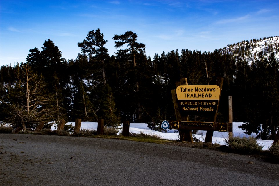 Tohoe Meadows Trailhead Signage