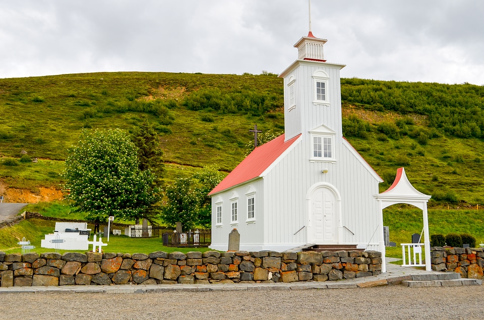 Iceland chapel most mountain