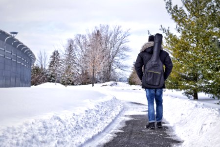 Man Walking On Pathway