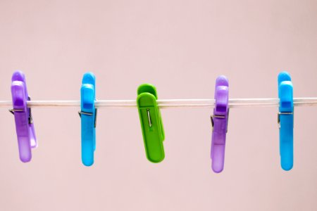 Five Assorted-color Clothes Clips
