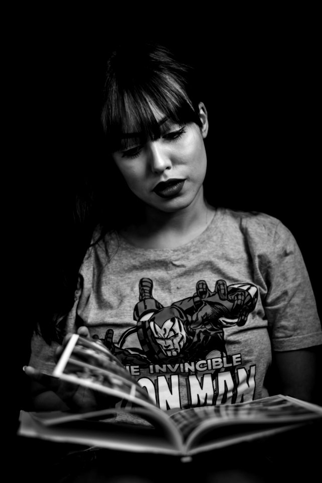 Monochrome Photography Of Woman Reading Magazine