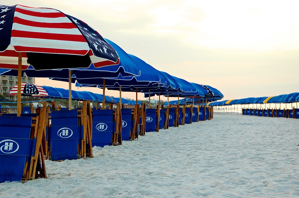 Holiday sunrise parasols