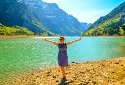 Mountainous Landforms Nature Lake Mountain