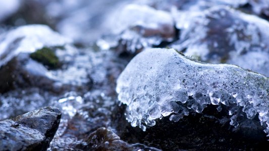 Freezing Rock Water Ice photo