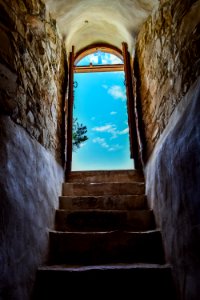 Blue Wall Sky Arch photo