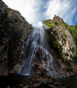 Low Angle Photography Of Waterfalls photo