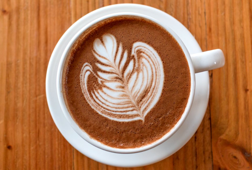 Cappuccino On Teacup With Saucer