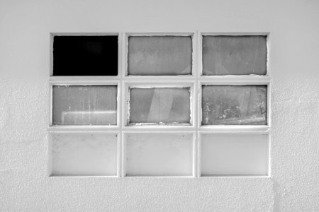 White Framed Glass Window photo