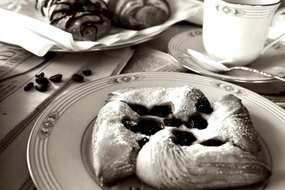 Baked Pastry On Saucer