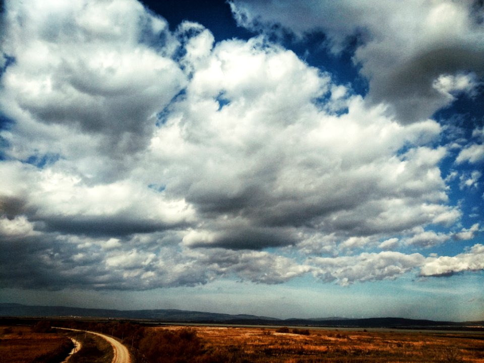 Road Under Clouds Panoramic Photography