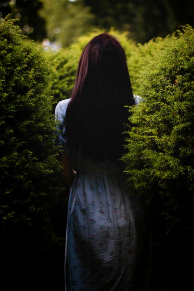 Woman Wearing White Dress Near Green Plants