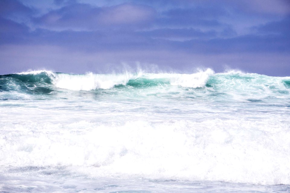 Body Of Water Under Purple And Blue Sky Illustration