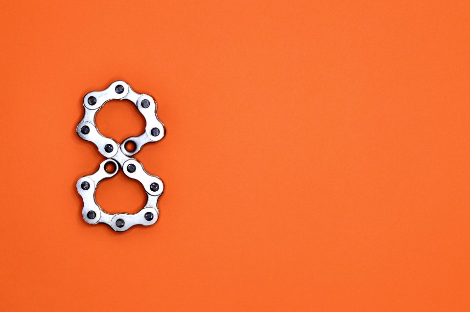 Gray Motorcycle Chain Form Number 8