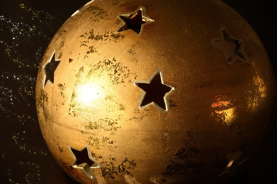 Christmas decorations sparkle star