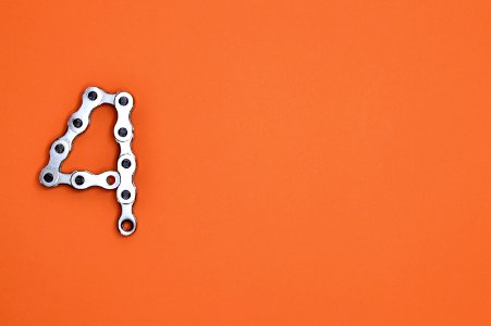 Illustration Of Gray Metal Chain In 4 Digit Form