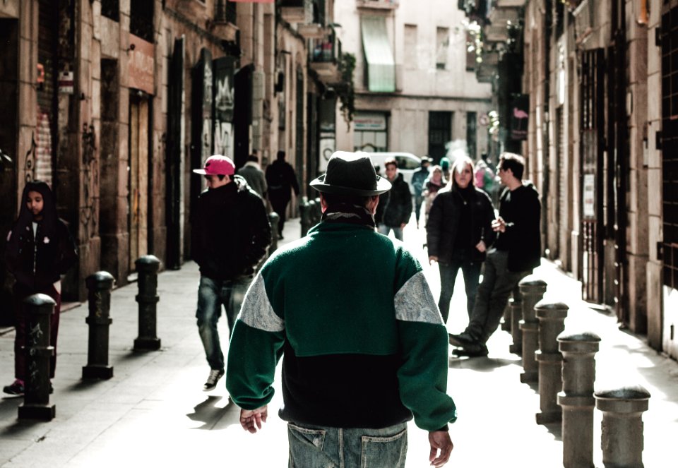Man Wearing Green Jacket