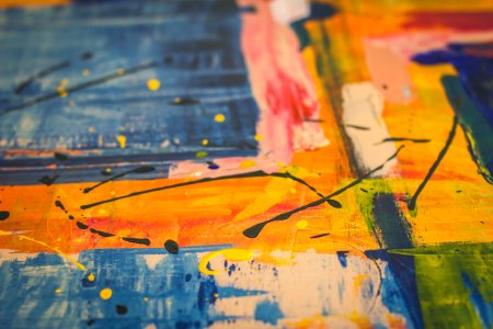 Blue And Yellow Abstract Painting