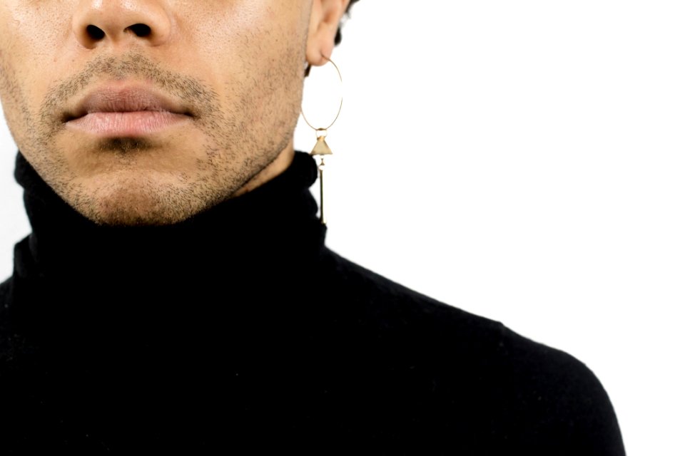 Man Wearing Black Turtle-neck Shirt
