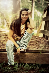 Bridge nature girl