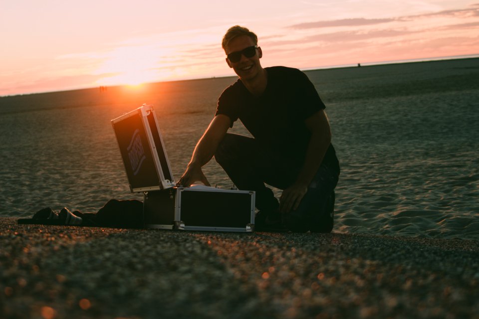 Man Near Black Flight Case