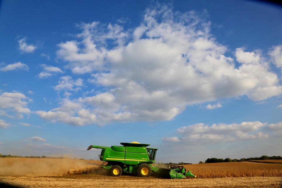 Green Harvester At Daytime