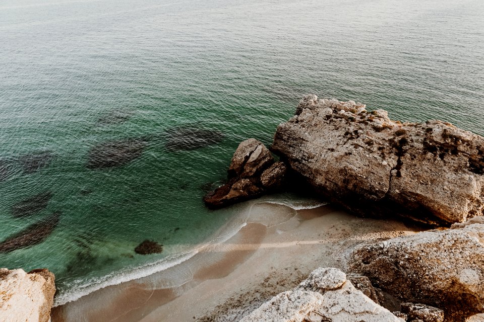 Rock Formation Near Body Of Water