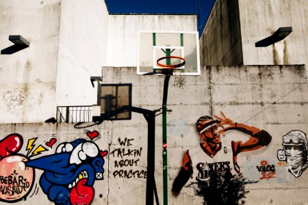 Allen Iverson Of Sixers Graffiti Wall
