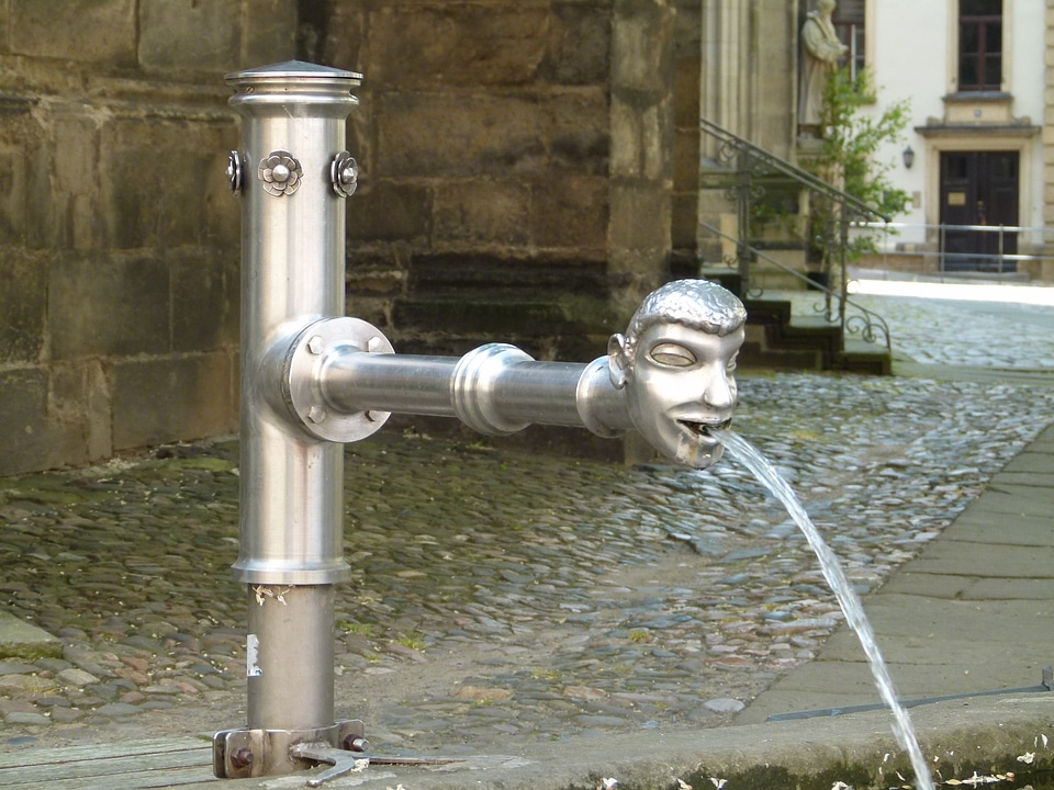 Water spigot pavement