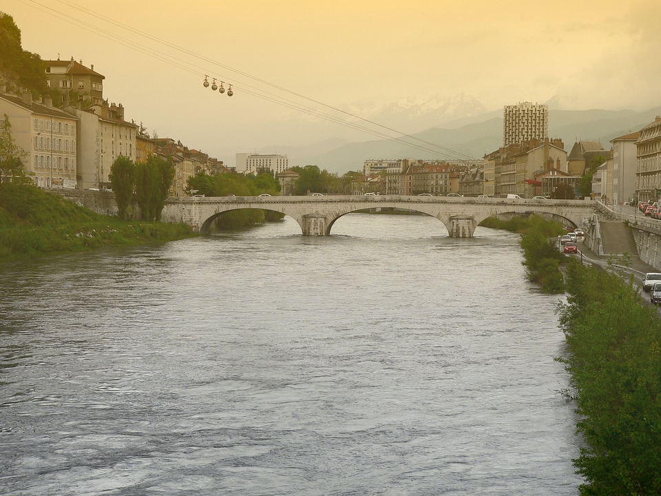 Old french arch bridge