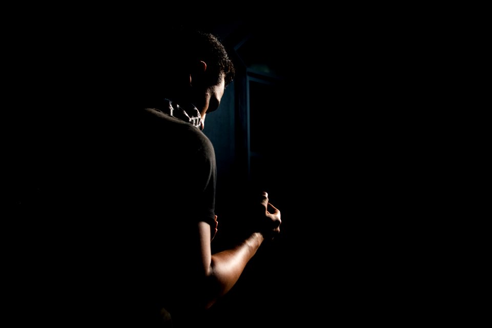 Man In Black Top Standing