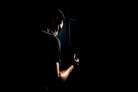 Man In Black Top Standing