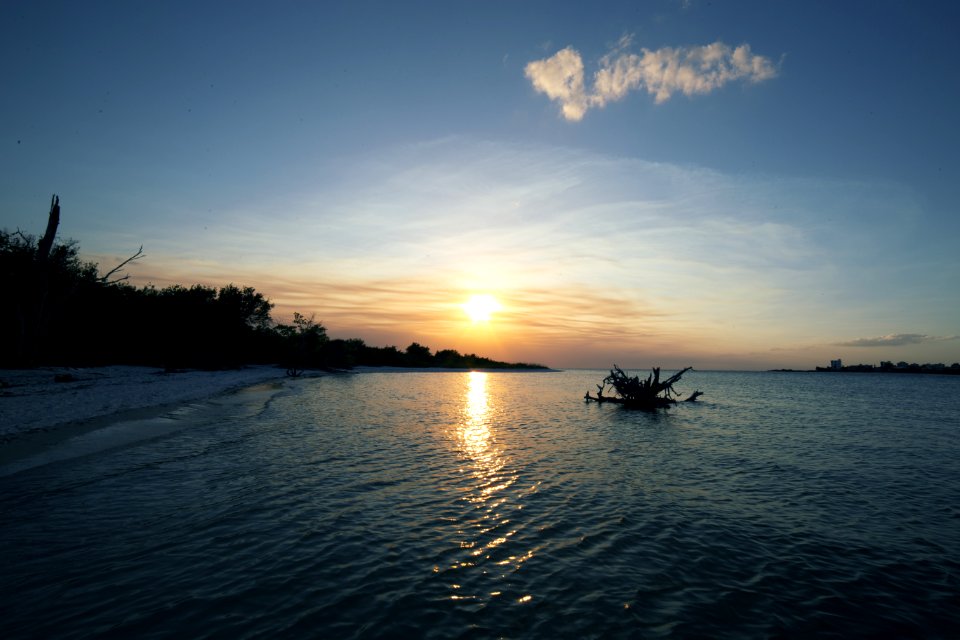 Sunset On River