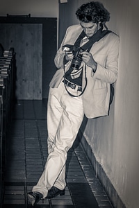 Man photographer black white