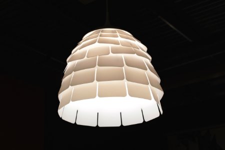 Turned On White Pendant Lamp photo