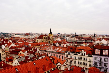 Aerial Photography Of Red Roof Buildings photo