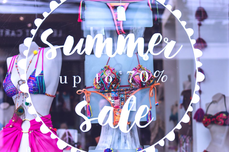 Summer Up To 70 Sale Text
