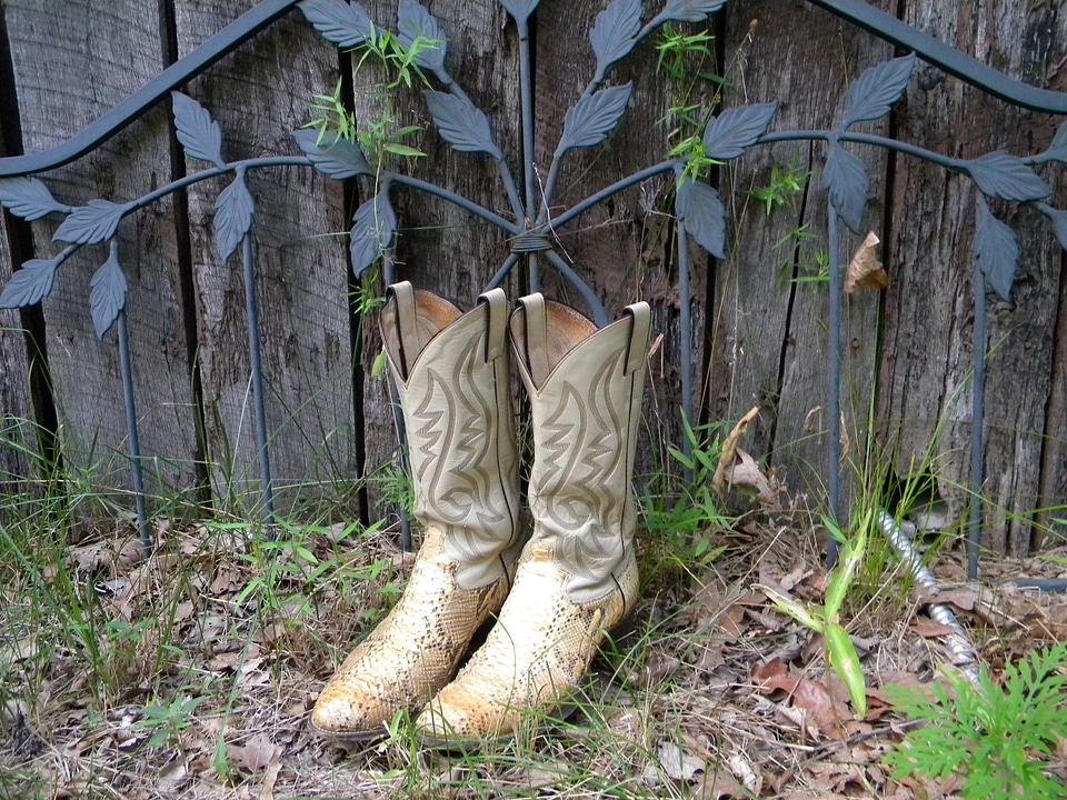 Boot cowboy leather