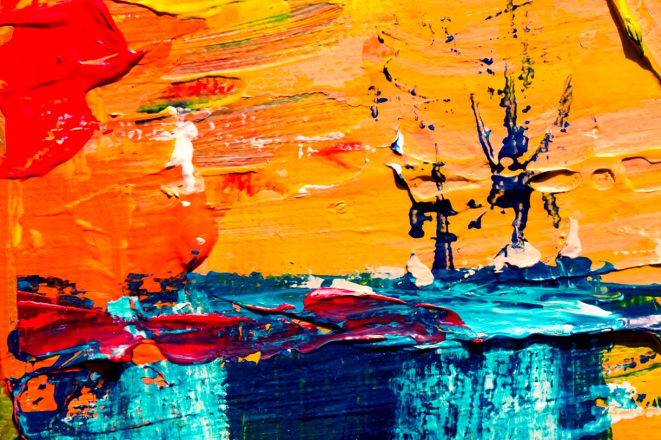 Multicolored Abstract Painting photo