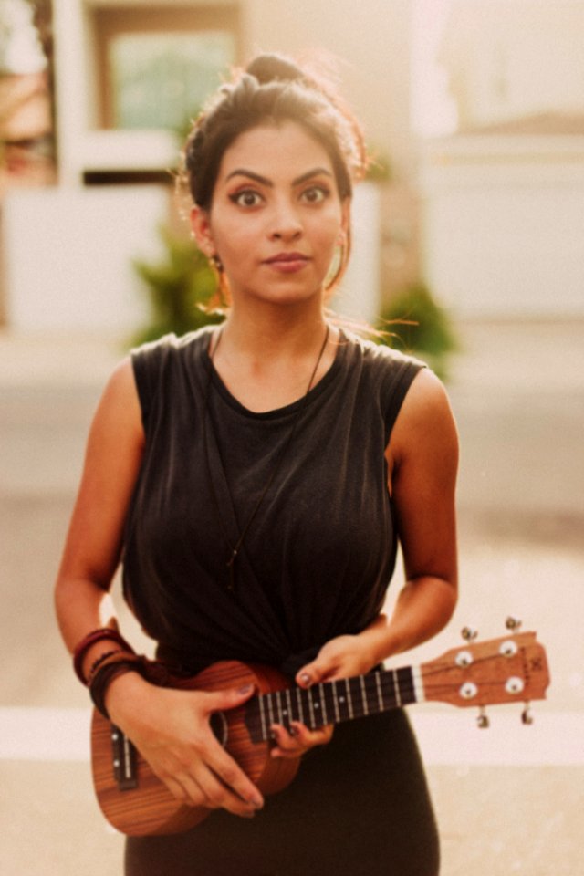 Woman Holding Brown Ukulele String Instrument