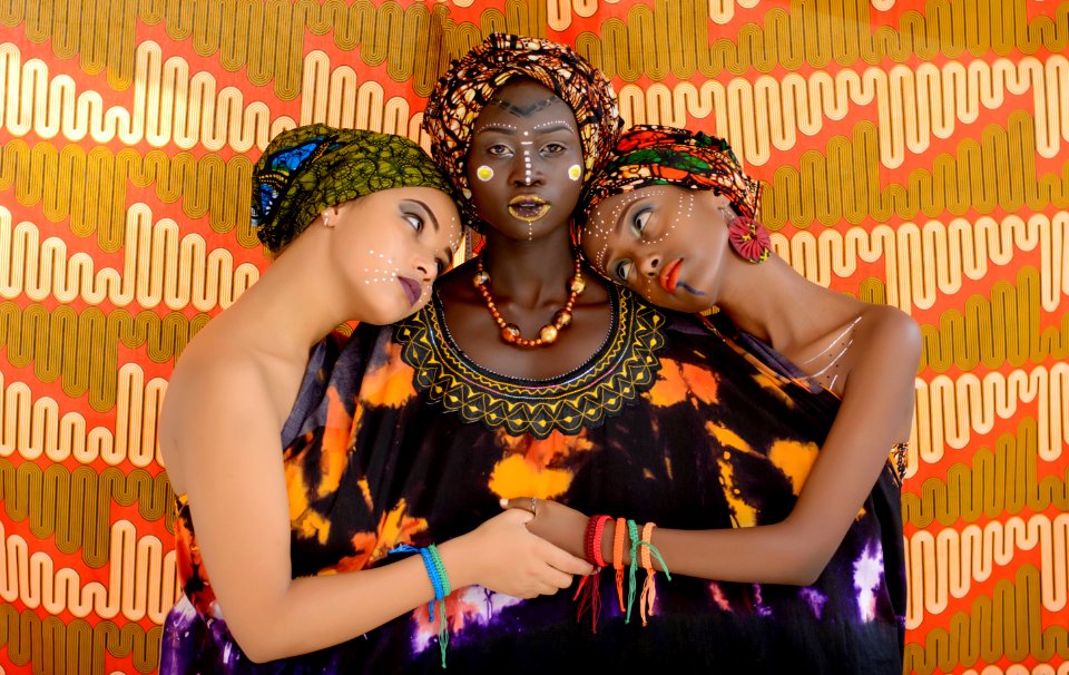 Three Women Wearing Black Clothes