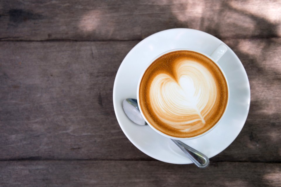 White Ceramic Cup On Saucer photo