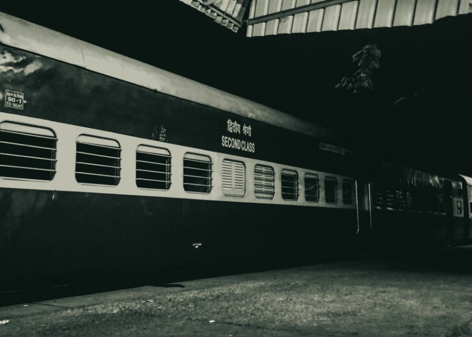 Black And White Train