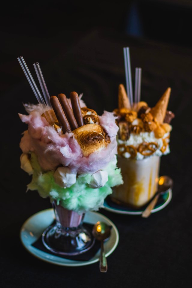 Tilt Shift Lens Photography Of Smoothies
