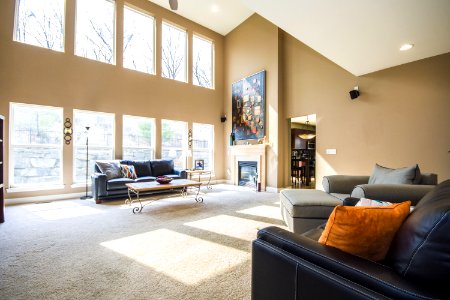 Living Room With Couches And Coffee Table