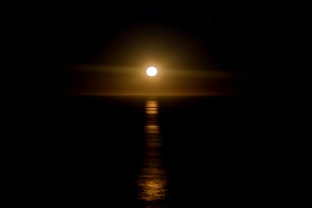 Moonlight Atmosphere Horizon Night photo