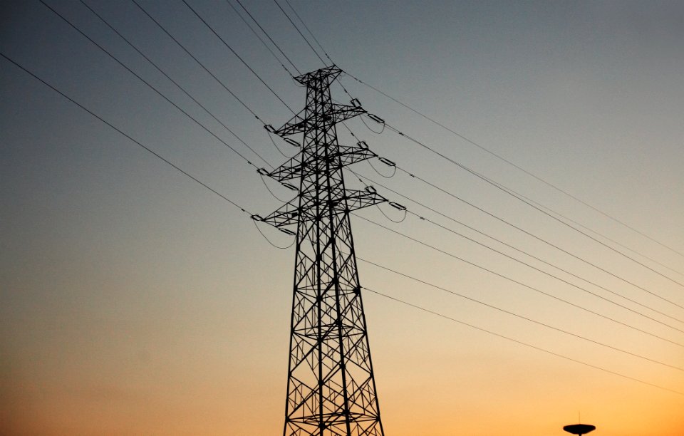 Sky Electricity Overhead Power Line Transmission Tower
