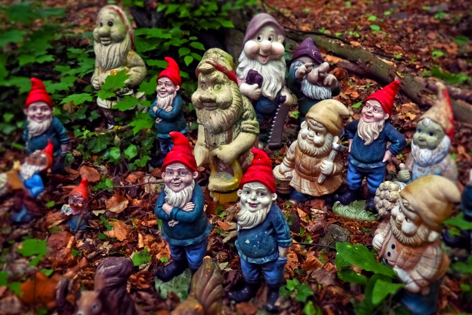 Garden Gnome Lawn Ornament Statue Grass