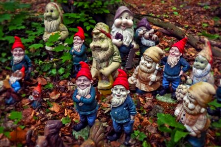 Garden Gnome Lawn Ornament Statue Grass